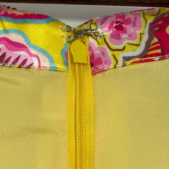 Helen O’Connor Cabana Dress Pink Yellow Paisley Structured NWT Women’s 6 - Picture 6 of 7
